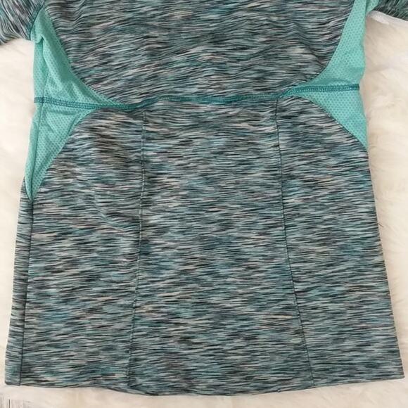 SOYBU Workout Top Athletic Yoga Tee Shirt Breathable Mesh Fitted Green Medium - Picture 4 of 8